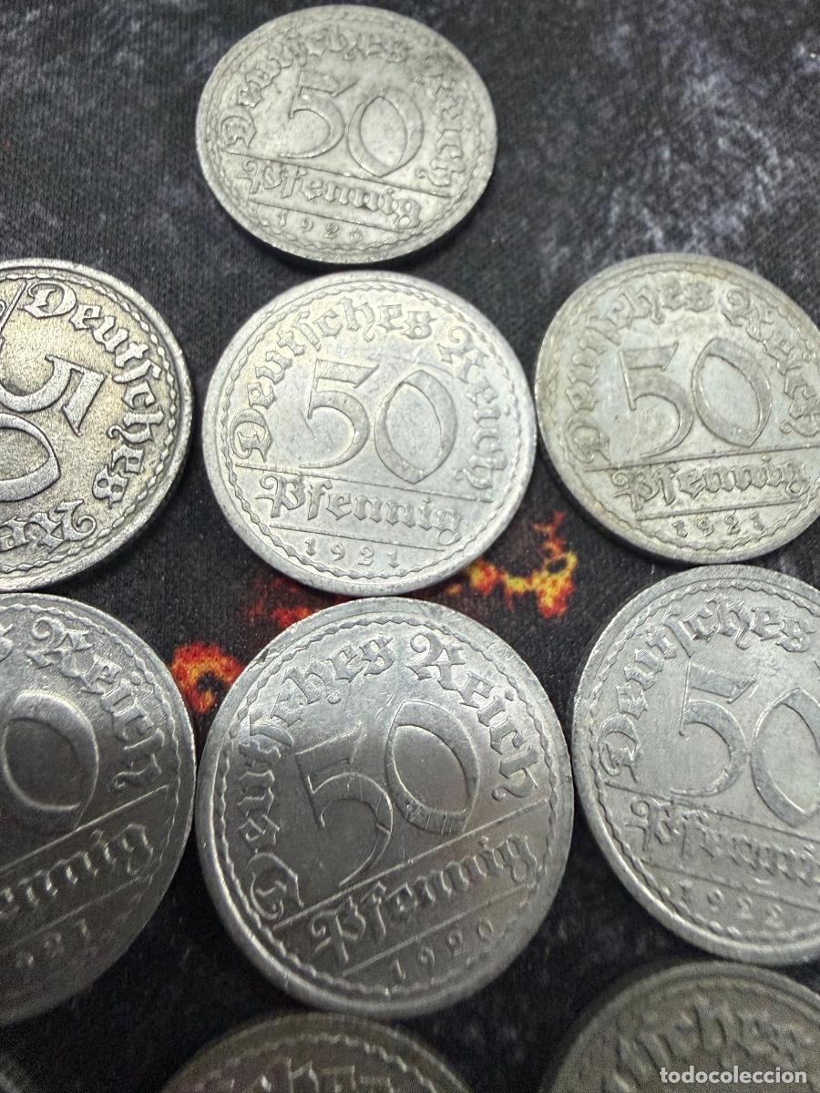 Old Coins of Europe: 43.- LOTE 10 MONEDAS ALEMANAS 50 PFENNIG 1919&ndash;1922 | REP&Uacute;BLICA DE WEIMAR