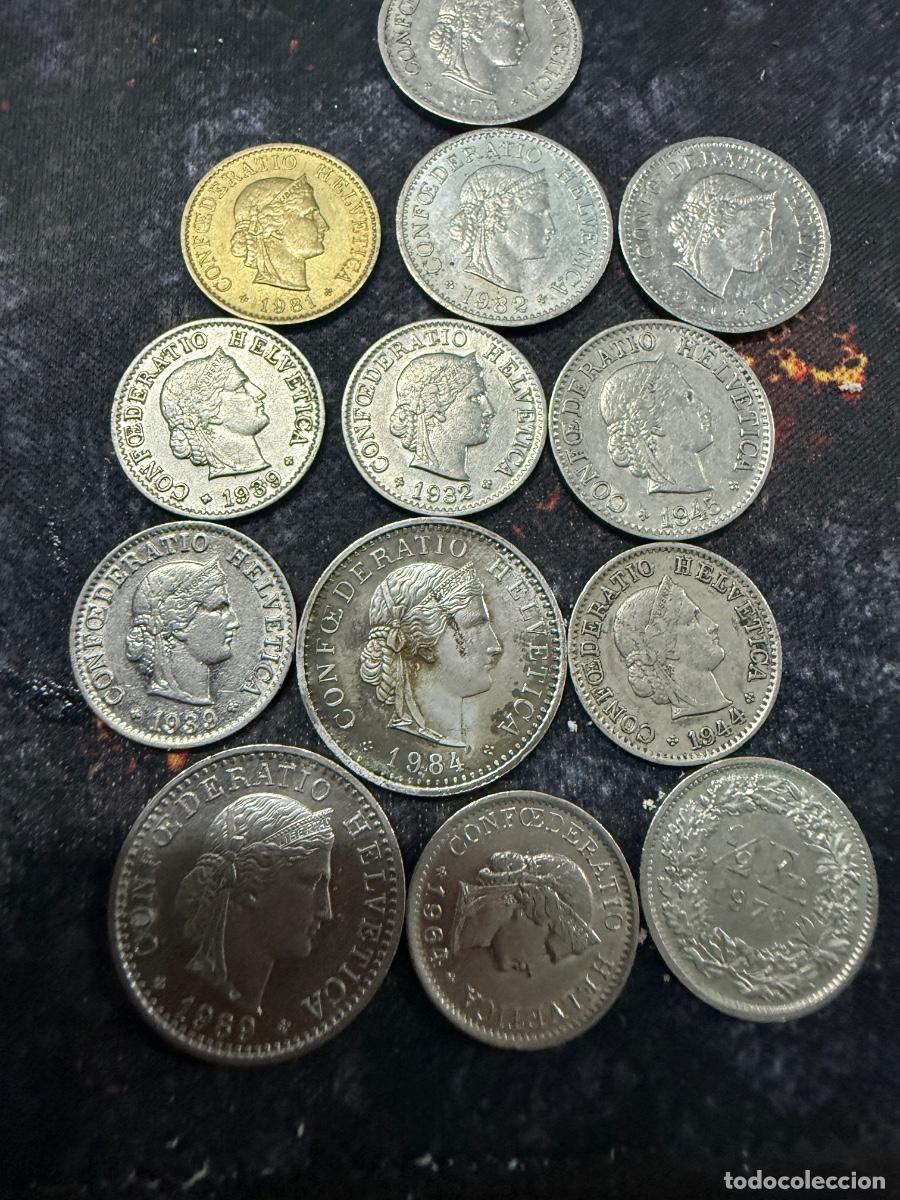 Alte M&uuml;nzen aus Europa: 45.- LOTE 13 MONEDAS ANTIGUAS DE SUIZA &middot; HELVETIA &middot; 1932&ndash;1984