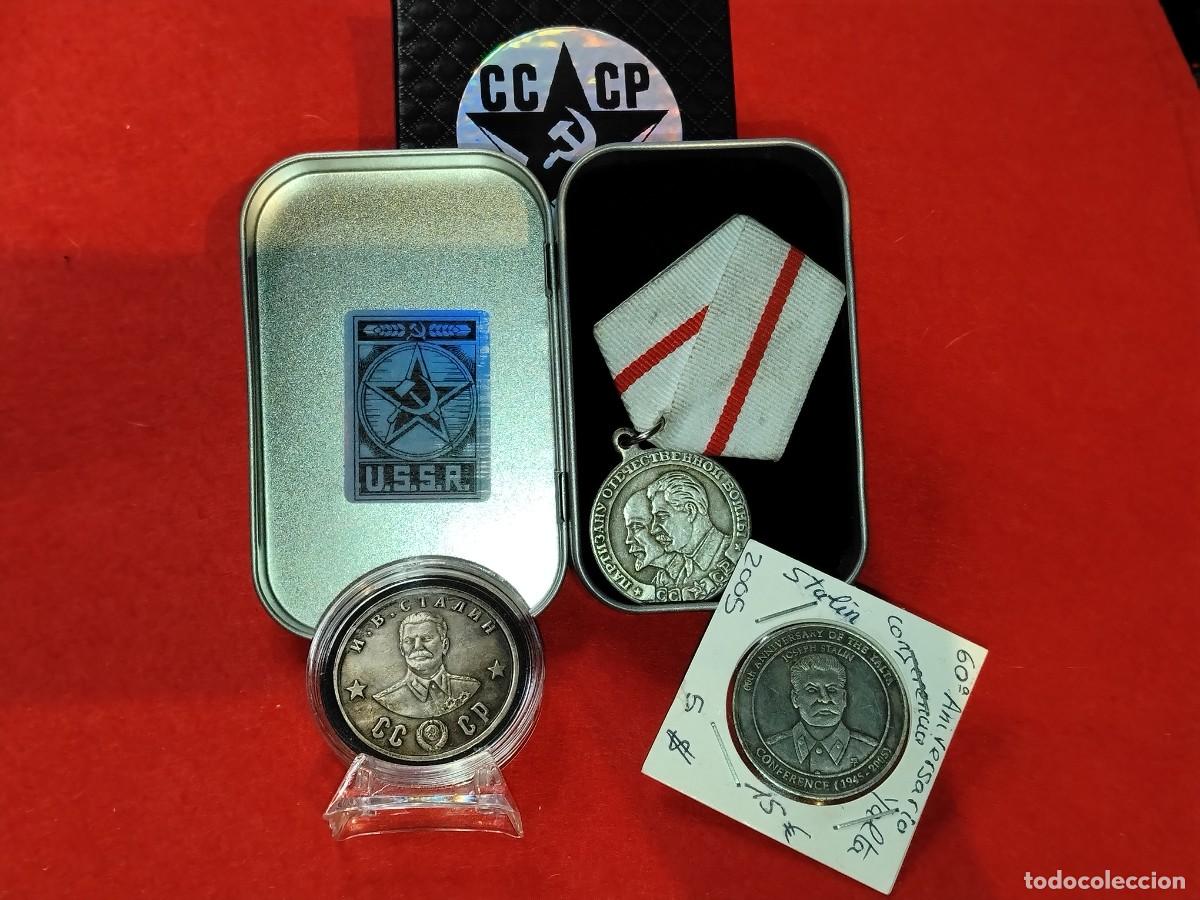 Alte M&uuml;nzen aus Europa: COLECCI&Oacute;N USSR-CCCP -UNI&Oacute;N SOVIETICA-MEDALLA PARTISANOS GUERRA PATRIA IIGUERRA MUNDIAL+2 MEDALLAS