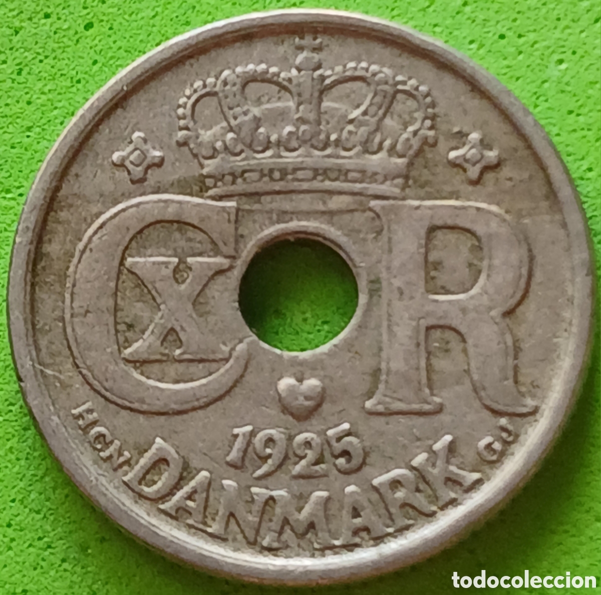 Monedas antiguas de Europa: Dinamarca 10 ore 1925 km#822