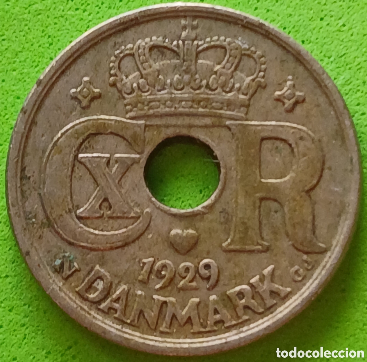 Monedas antiguas de Europa: Dinamarca 10 ore 1929 km#822