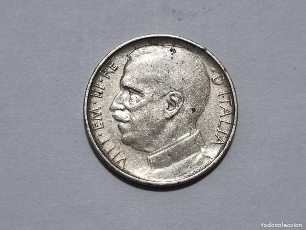 Monedas antiguas de Europa: Moneda Italiana c.50 50 Centesimos 1925-R Italia Canto Estriado Coleccionista