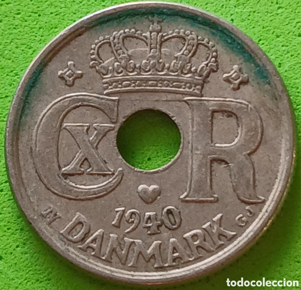 Monedas antiguas de Europa: Dinamarca 10 ore 1940 km#822