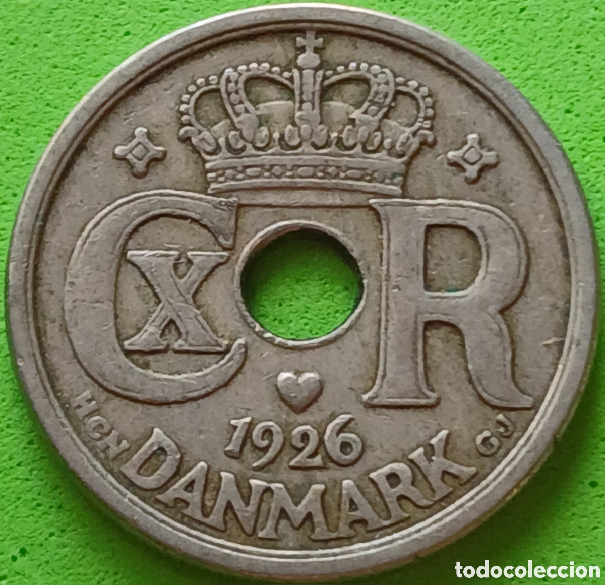 Monedas antiguas de Europa: Dinamarca 25 ore 1926 km#823