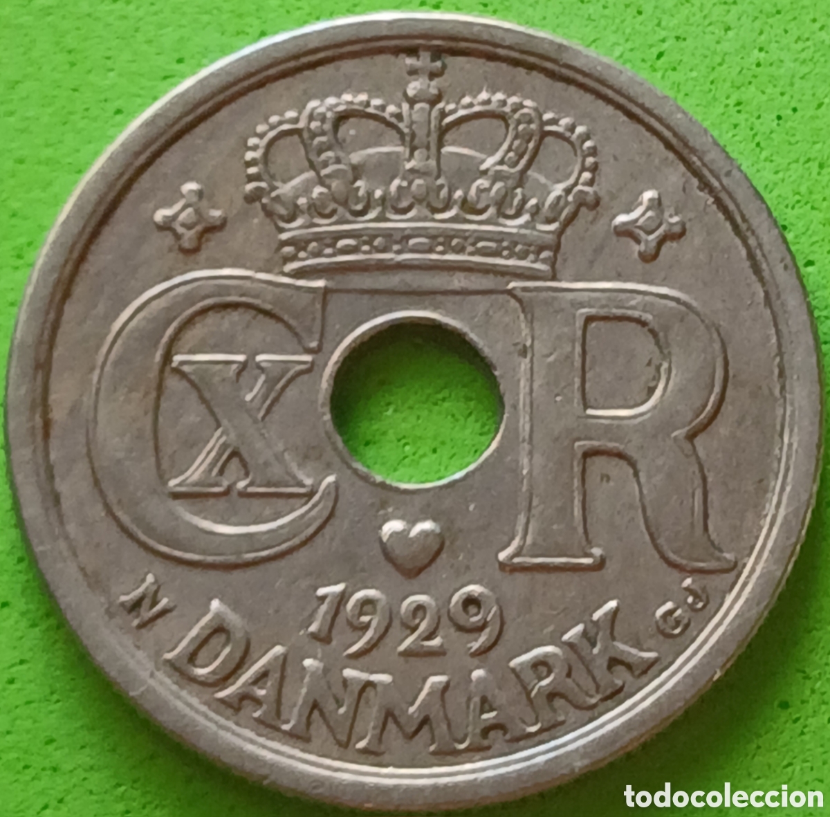 Monedas antiguas de Europa: Dinamarca 25 ore 1929 km#823