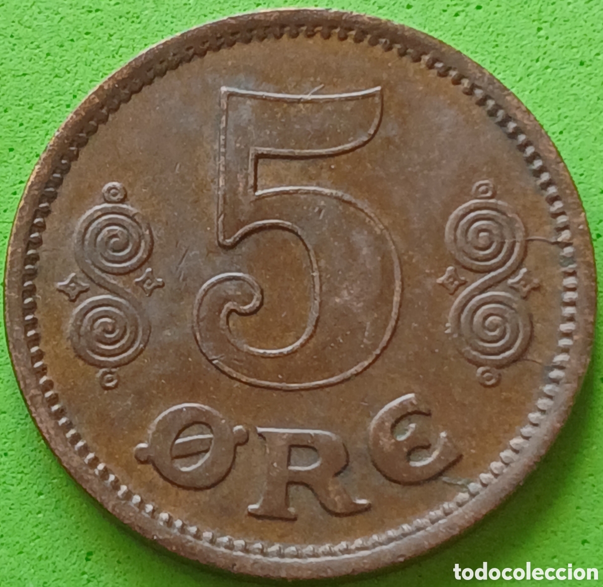 Monedas antiguas de Europa: Dinamarca 5 ore 1916 km#814 ESCASA!!
