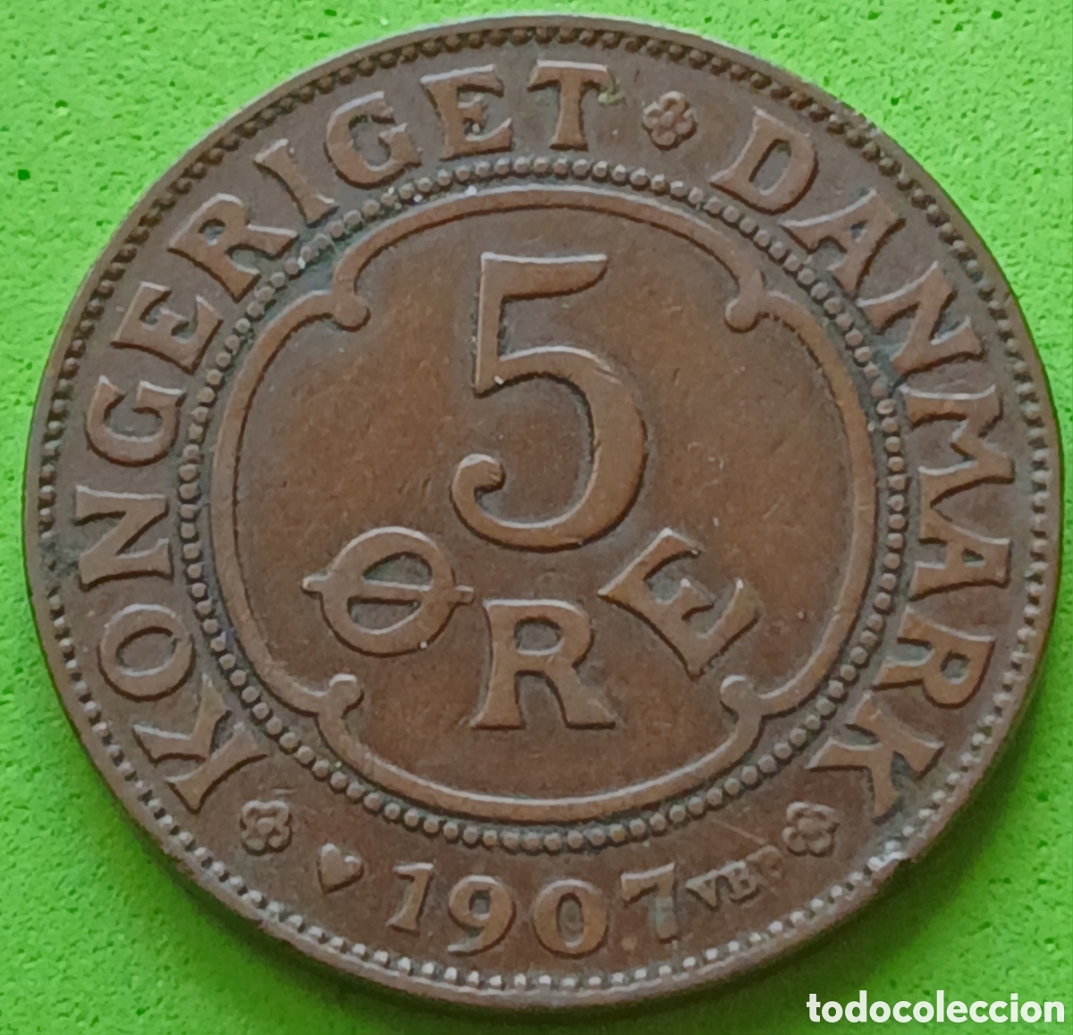 Monedas antiguas de Europa: Dinamarca 5 ore 1907 km#805