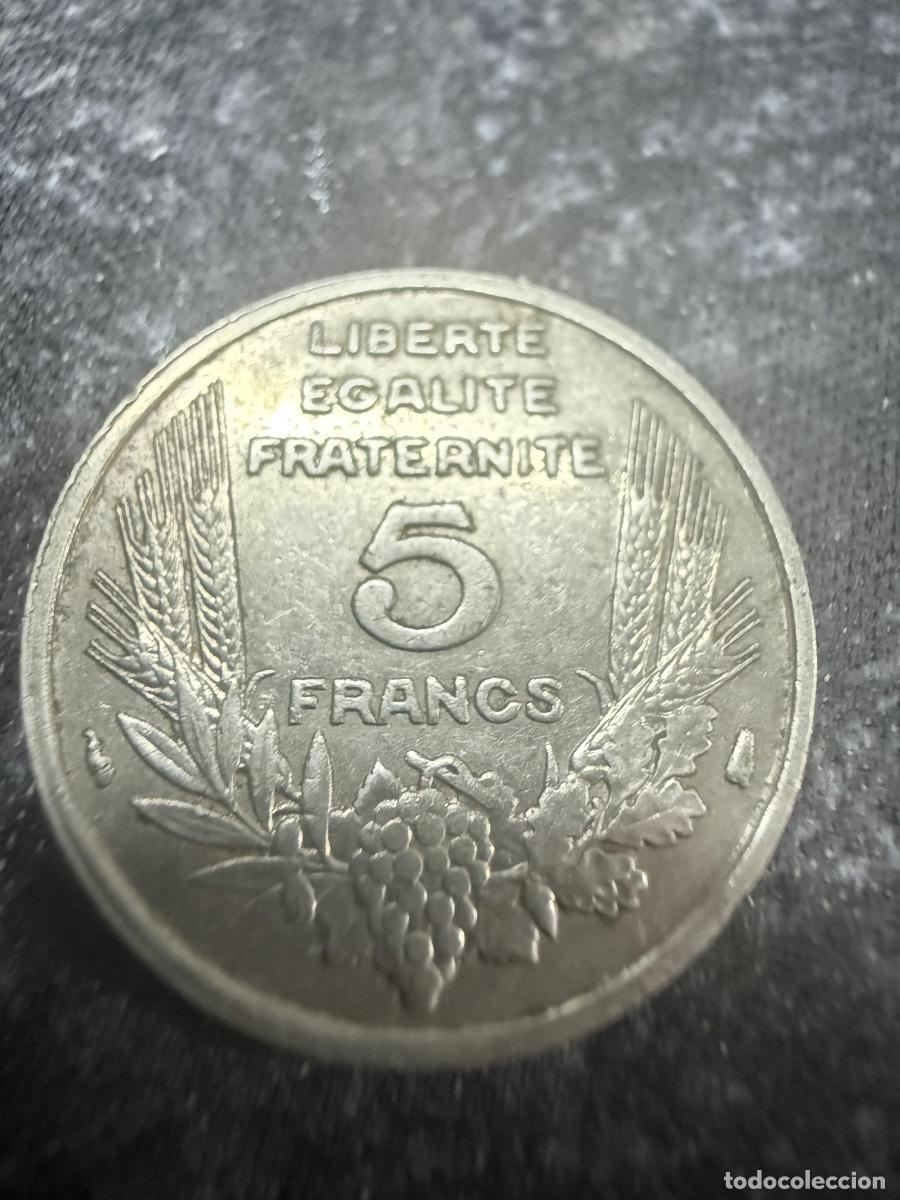 Monedas antiguas de Europa: Francia 5 francos &middot; 1933 - Foto 2