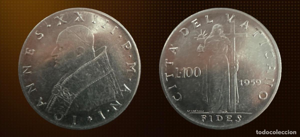 Alte M&uuml;nzen aus Europa: Ciudad del Vaticano 100 liras &middot; 1959