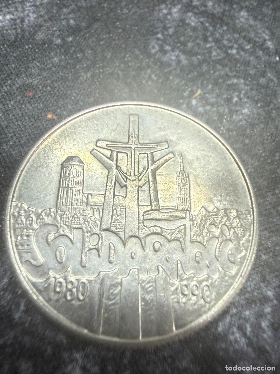 Alte M&uuml;nzen aus Europa: Polonia 10000 zlotych, 10&ordm; aniversario - Formaci&oacute;n del sindicato de Solidaridad &middot; 1990-MW
