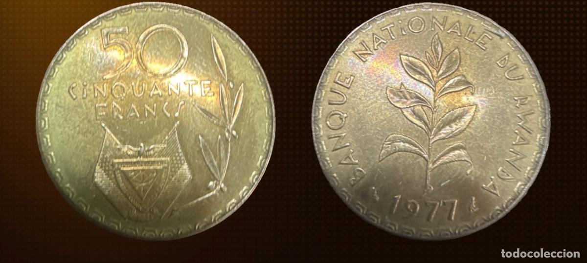 Alte M&uuml;nzen aus Europa: Ruanda 50 francos &middot; 1977