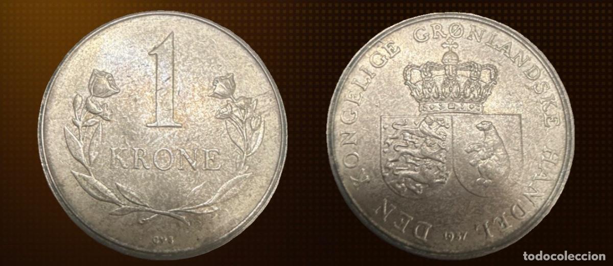 Alte M&uuml;nzen aus Europa: Groenlandia 1 corona &middot; 1960-C&hearts;S