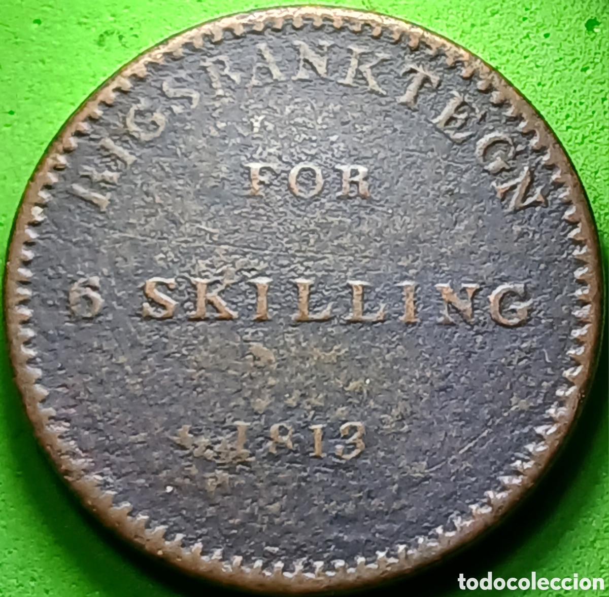 Monedas antiguas de Europa: Dinamarca 6 skilling 1813 km#Tn1