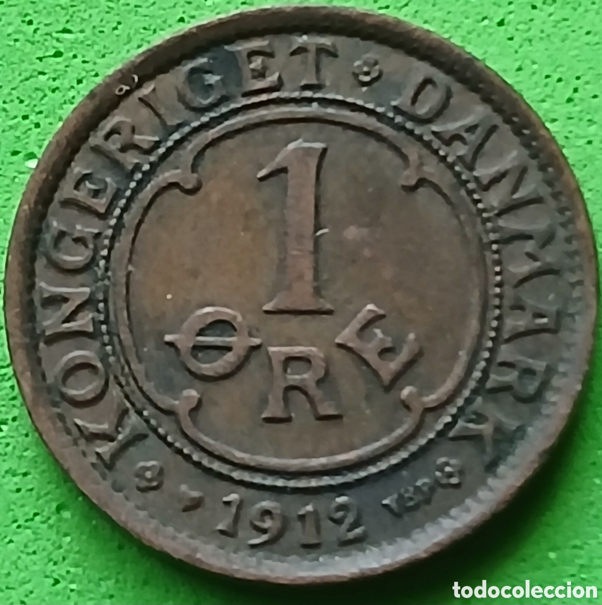 Monedas antiguas de Europa: Dinamarca 1 ore 1912 km#804 poco com&uacute;n