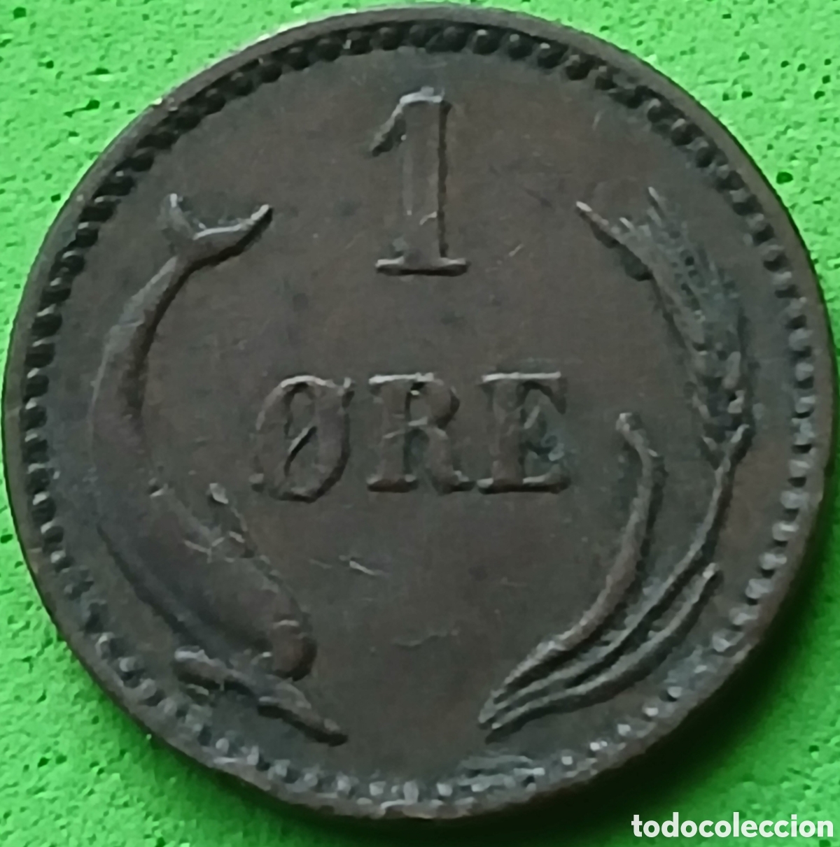 Monedas antiguas de Europa: Dinamarca 1 ore 1902 km#792 poco com&uacute;n