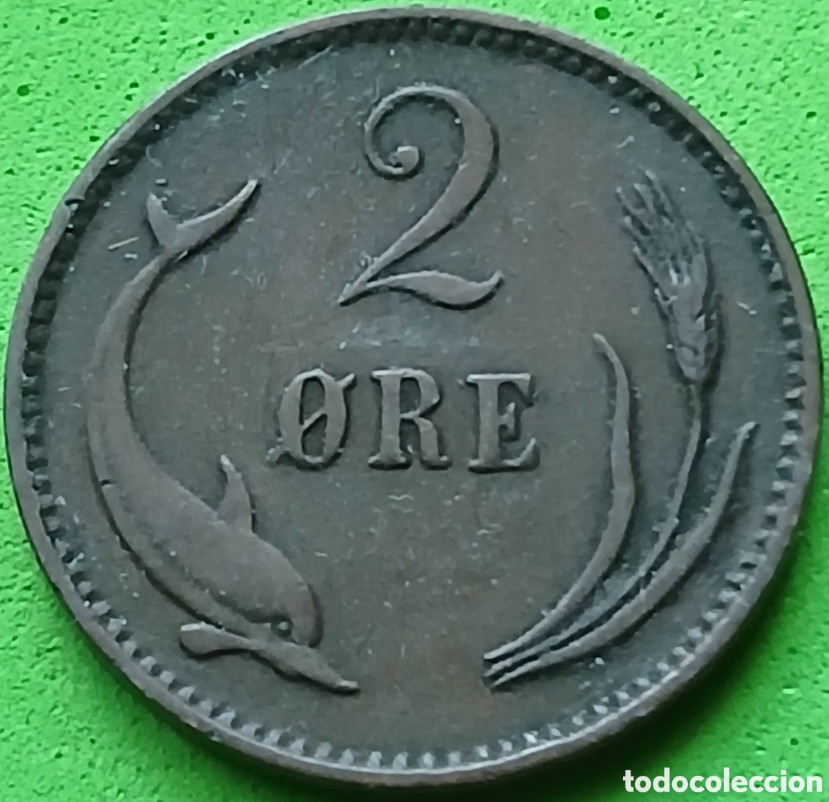 Monedas antiguas de Europa: Dinamarca 2 ore 1906 km#793 poco com&uacute;n! - Foto 1