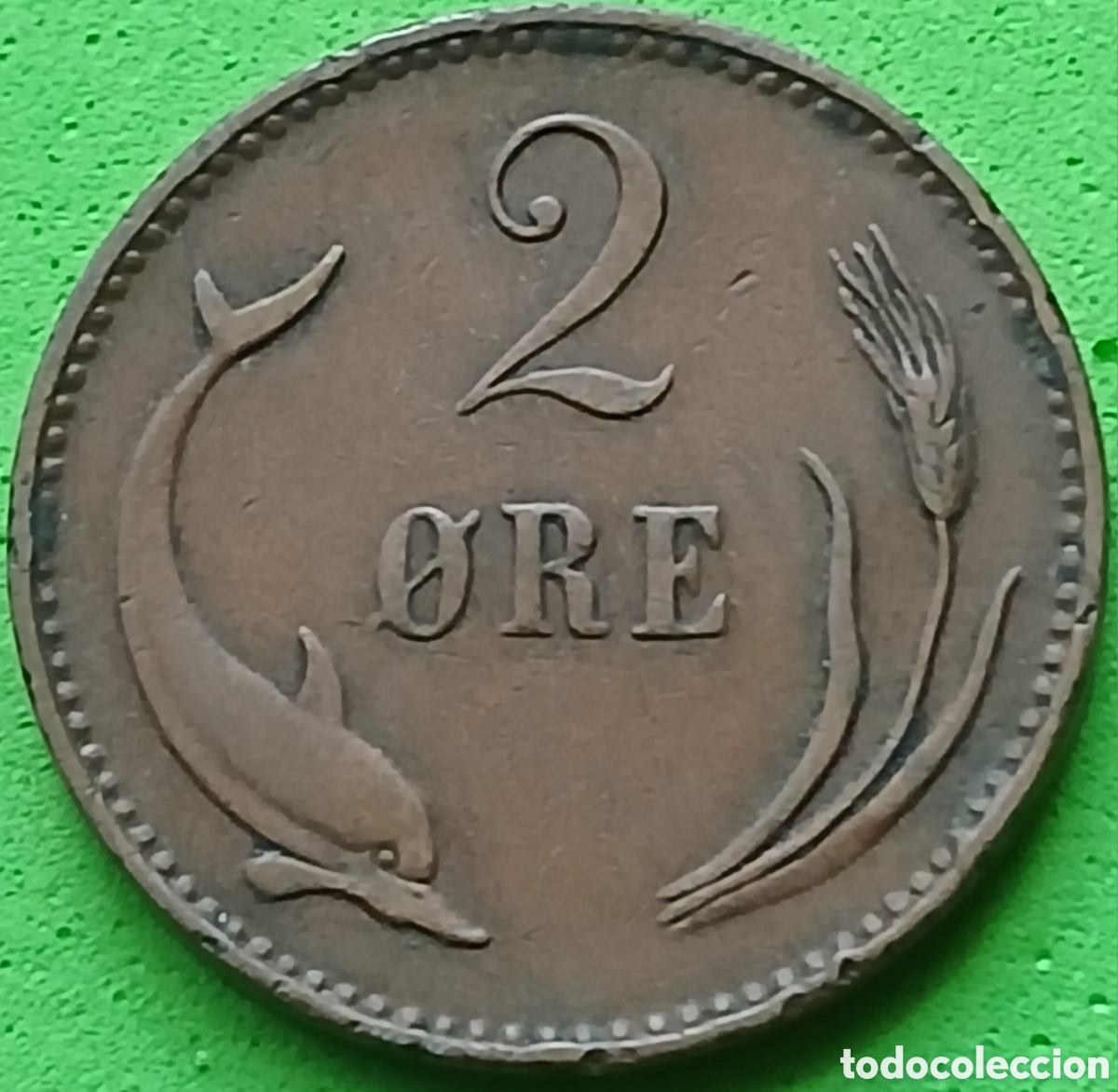 Monedas antiguas de Europa: Dinamarca 2 ore 1897 km#793 poco com&uacute;n!
