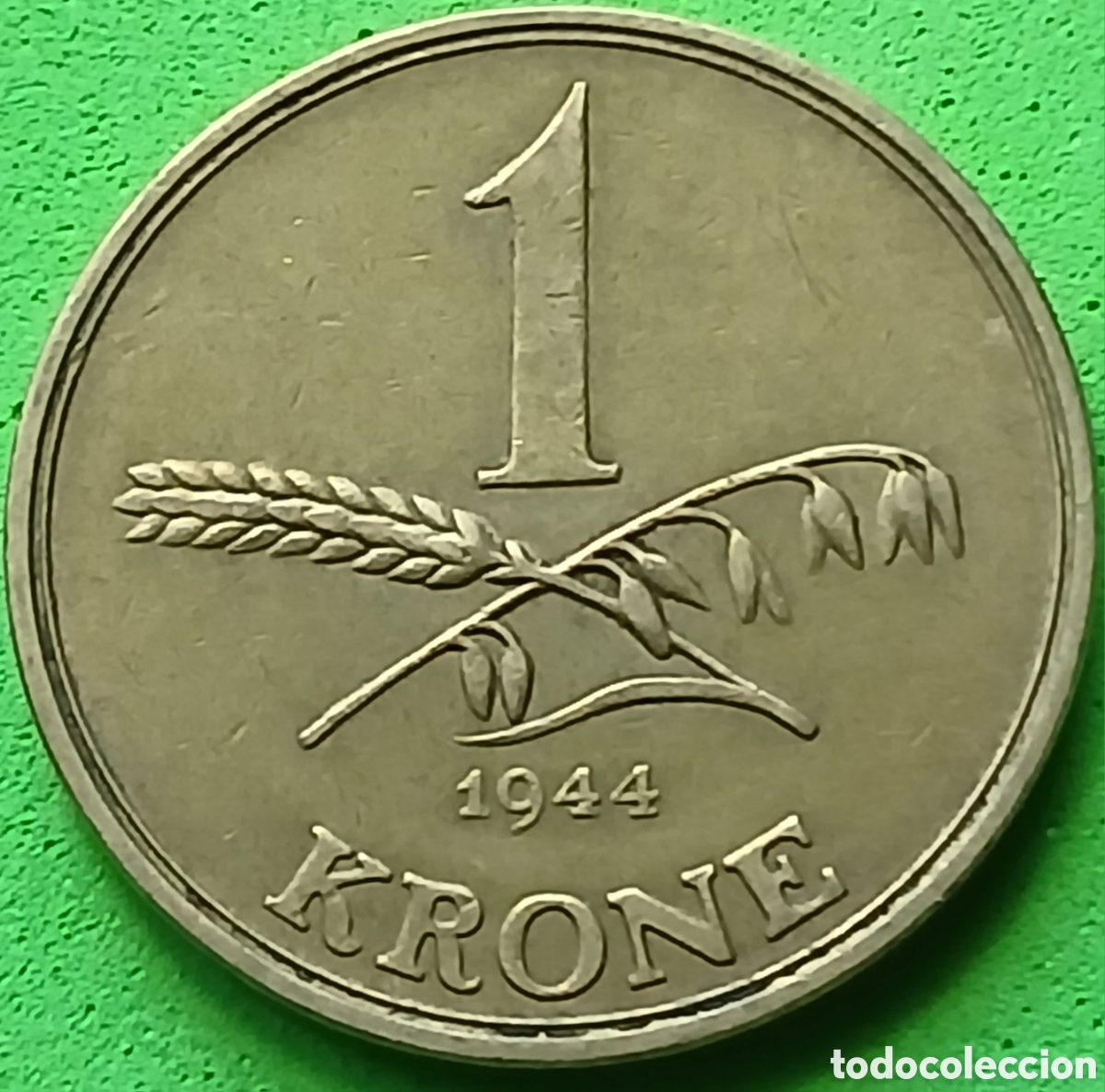 Monedas antiguas de Europa: Dinamarca 1 corona 1944 km#835