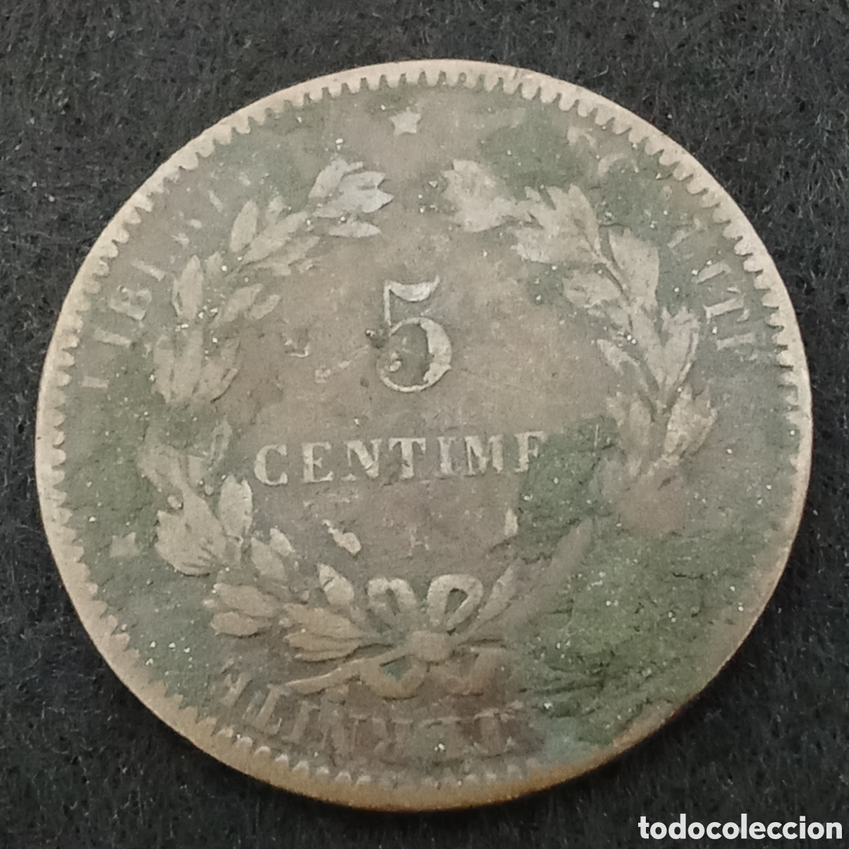 Monedas antiguas de Europa: Francia 5 c&eacute;ntimos a&ntilde;o 1897 - Foto 2