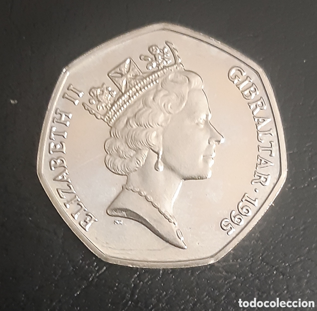 Monedas antiguas de Europa: Moneda Gibraltar 50 pence Chistmas Navidad 1995