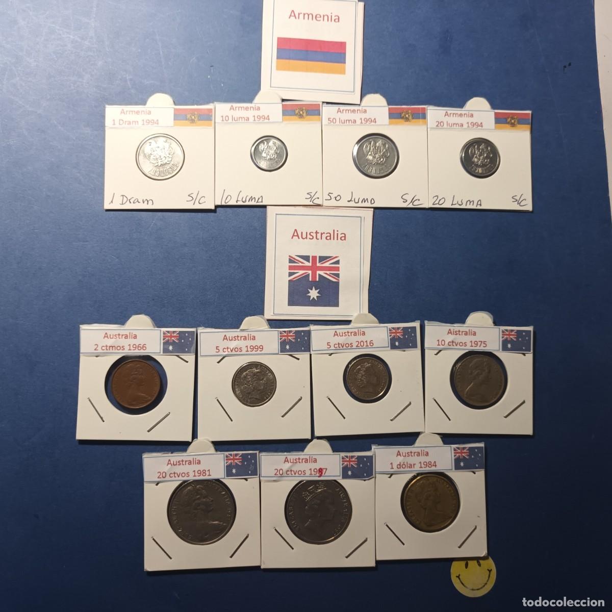 Alte M&uuml;nzen aus Europa: Monedas Armenia, Australia. Lote MI - 58