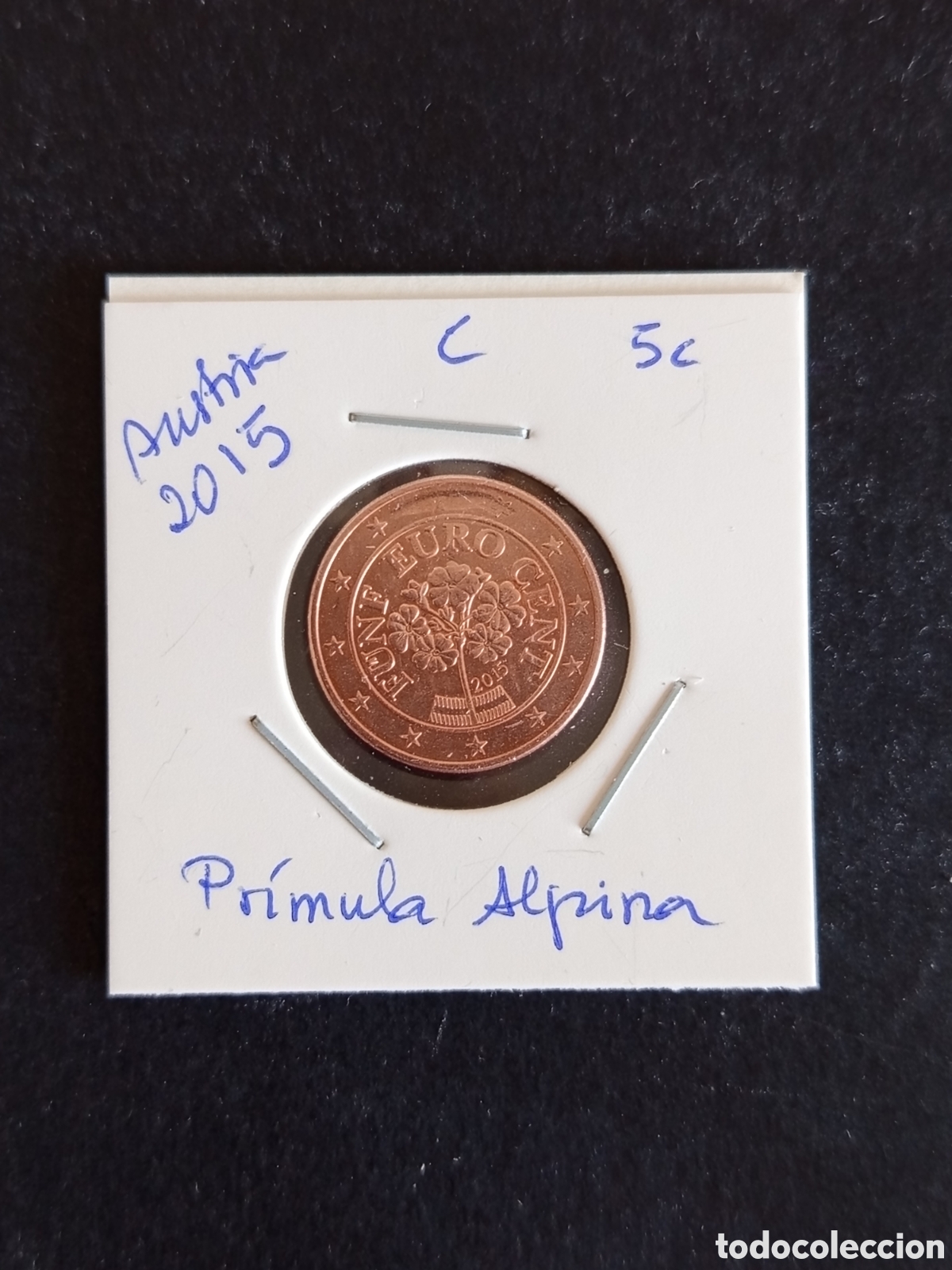 Monedas antiguas de Europa: Austria, 2015. 5c CIRCULADO. Cara Nacional:&rdquo;Pr&iacute;mula Alpina&rdquo;. Pedido m&iacute;nimo 3 &euro;. Ver fotos.