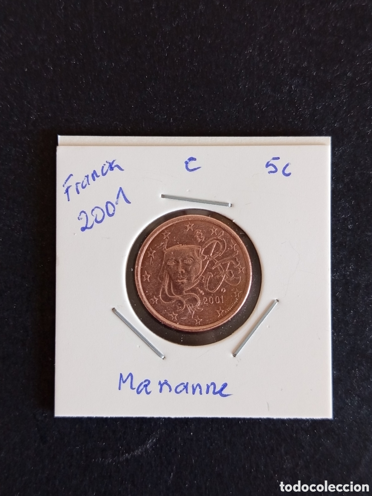 Monedas antiguas de Europa: Francia, 2001. 5c CIRCULADO. Cara Nacional:&rdquo;Marianne&rdquo;. Pedido m&iacute;nimo 3 &euro;. Ver fotos.