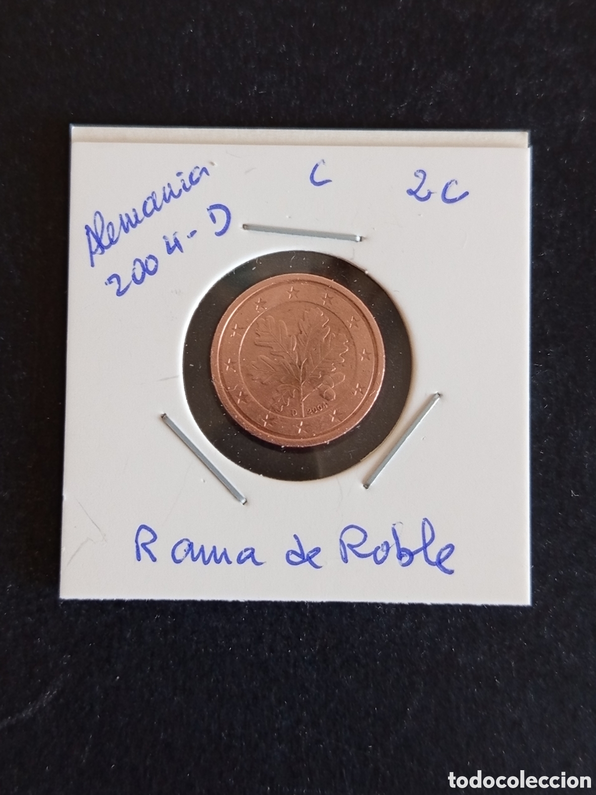 Monedas antiguas de Europa: Alemania, 2004-D. 2c CIRCULADO. Cara Nacional:&rdquo;Rama de Roble&rdquo;. Pedido m&iacute;nimo 3 &euro;. Ver fotos.