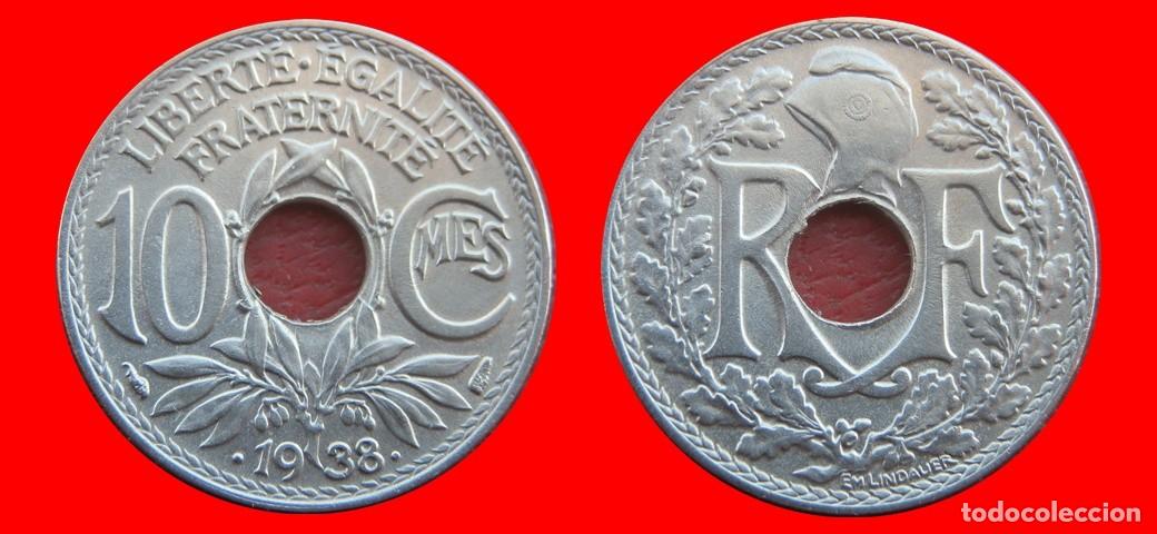 Monedas antiguas de Europa: 10 CENTIMOS .1938. FECHA ACOTADA CON PUNTOS FRANCIA-156475