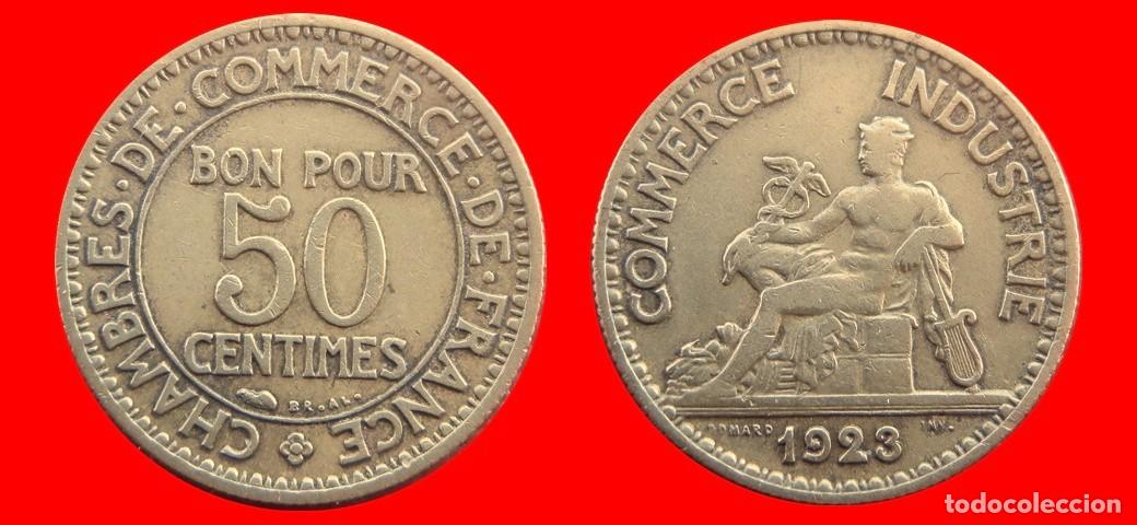 Monedas antiguas de Europa: 50 CENTIMOS 1923 FRANCIA-156478