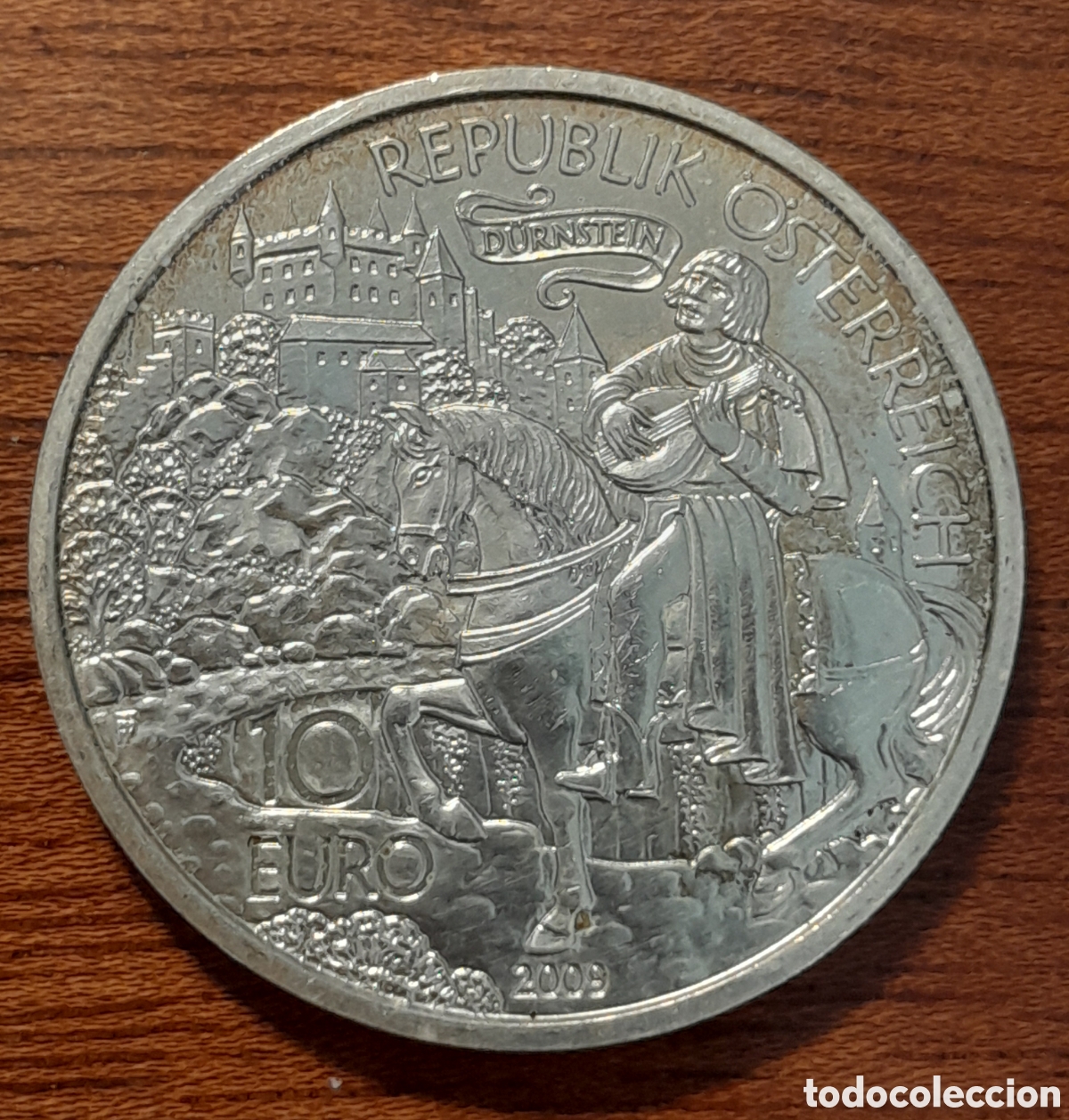 Monedas antiguas de Europa: Austria, 10 euros 2002, Ricardo coraz&oacute;n de Le&oacute;n, moneda plata