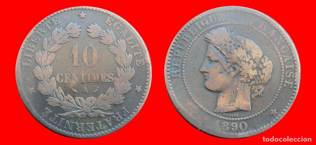 Monedas antiguas de Europa: 10 CENTIMOS 1890A FRANCIA-156493