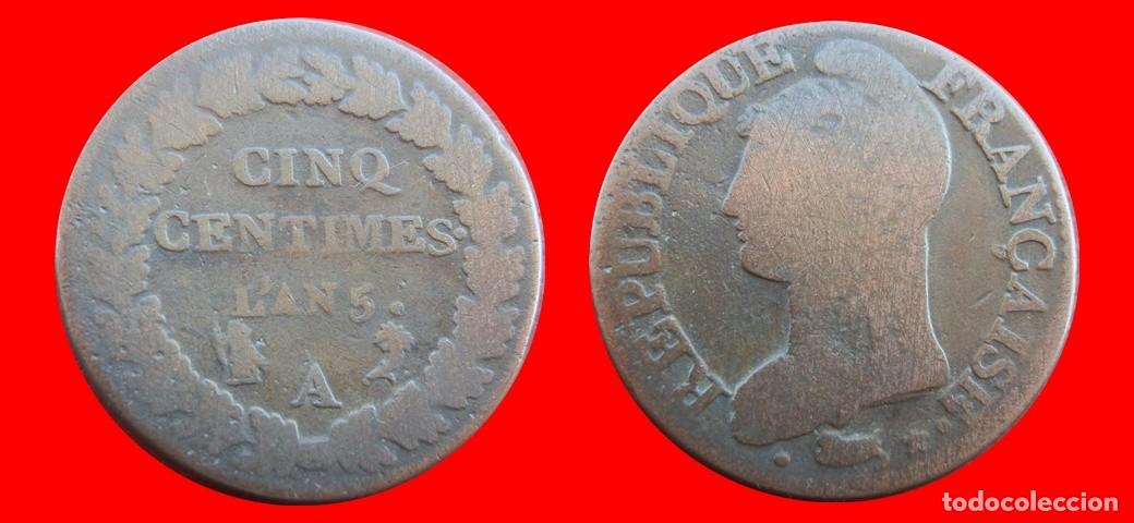 Monedas antiguas de Europa: 5 CENTIMOS L'AN 5-A FRANCIA-156497