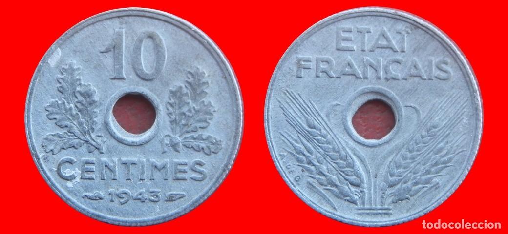 Monedas antiguas de Europa: 10 CENTIMOS 1943 ZINC FRANCIA-156502