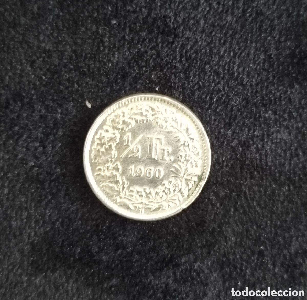 Monedas antiguas de Europa: Suiza &ndash; 1/2 Franco 1960 B &ndash; Helvetia &ndash; Plata 835&permil;