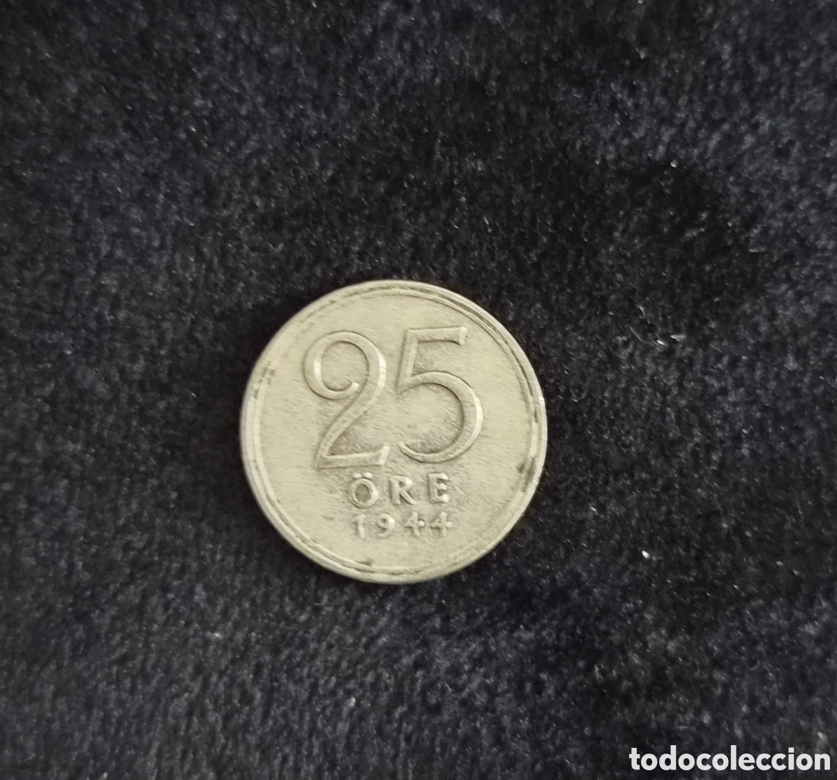 Monedas antiguas de Europa: Suecia &ndash; 25 &Ouml;re 1944 &ndash; Gustavo V &ndash; Corona Real