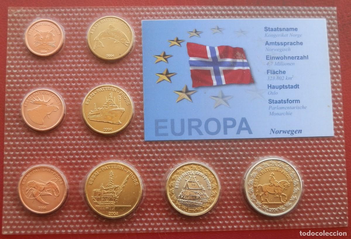 Monedas antiguas de Europa: SERIE PRUEBA EUROS 2004 SIN CIRCULAR NORUEGA