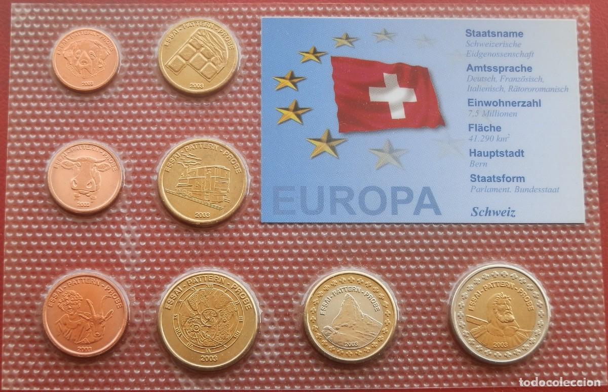 Monedas antiguas de Europa: SERIE PRUEBA EUROS 2003 SIN CIRCULAR SUIZA