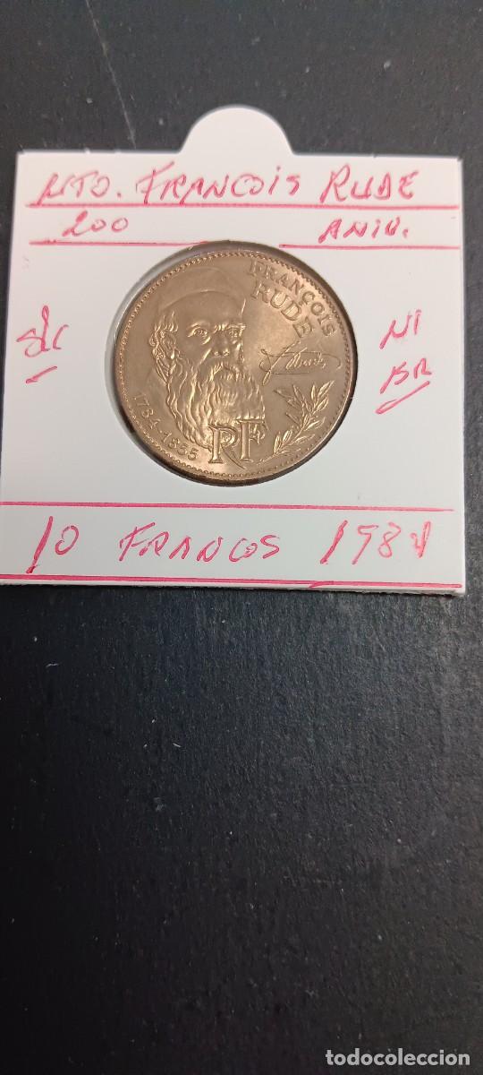 Monedas antiguas de Europa: FRANCIA 10 FRANCOS 1984 SC KM=954 (NIQUEL-BRONCE) 200 ANIV. NACIMIENTO FRANCOIS RUBE