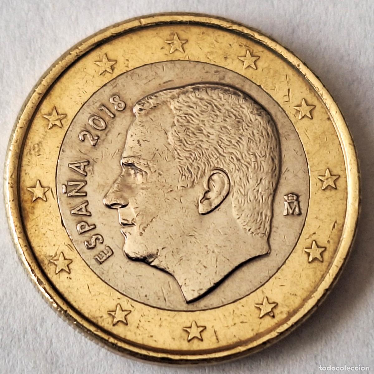 Monedas antiguas de Europa: ESPA&Ntilde;A - MONEDA DE 1 EURO DEL A&Ntilde;O 2018 - BIEN CONSERVADA