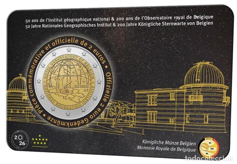 Monedas antiguas de Europa: 2 euro BELGICA 2026 CARTOGRAFIA Y ASTRONOMIA - 2 &euro; coin card version HOLANDESA