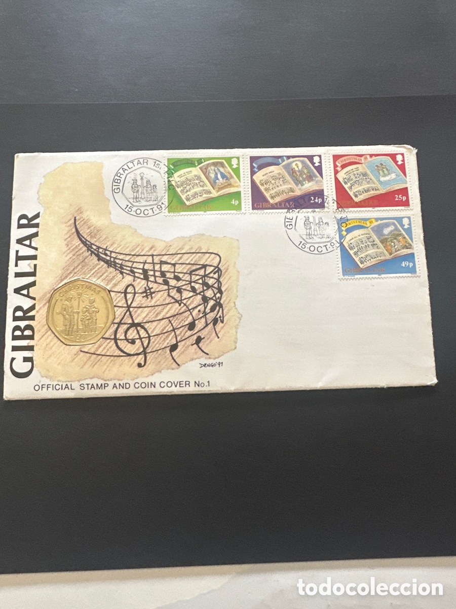 Monedas antiguas de Europa: Moneda de Gibraltar de 50 pence a&ntilde;o 1991, sin circular