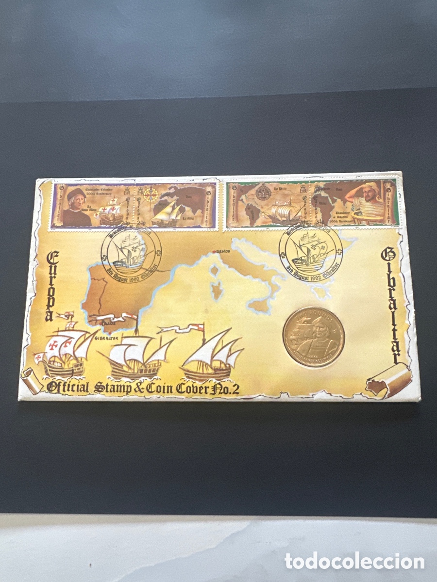 Monedas antiguas de Europa: Moneda de 2 libras de Gibraltar a&ntilde;o 1992, sin circular