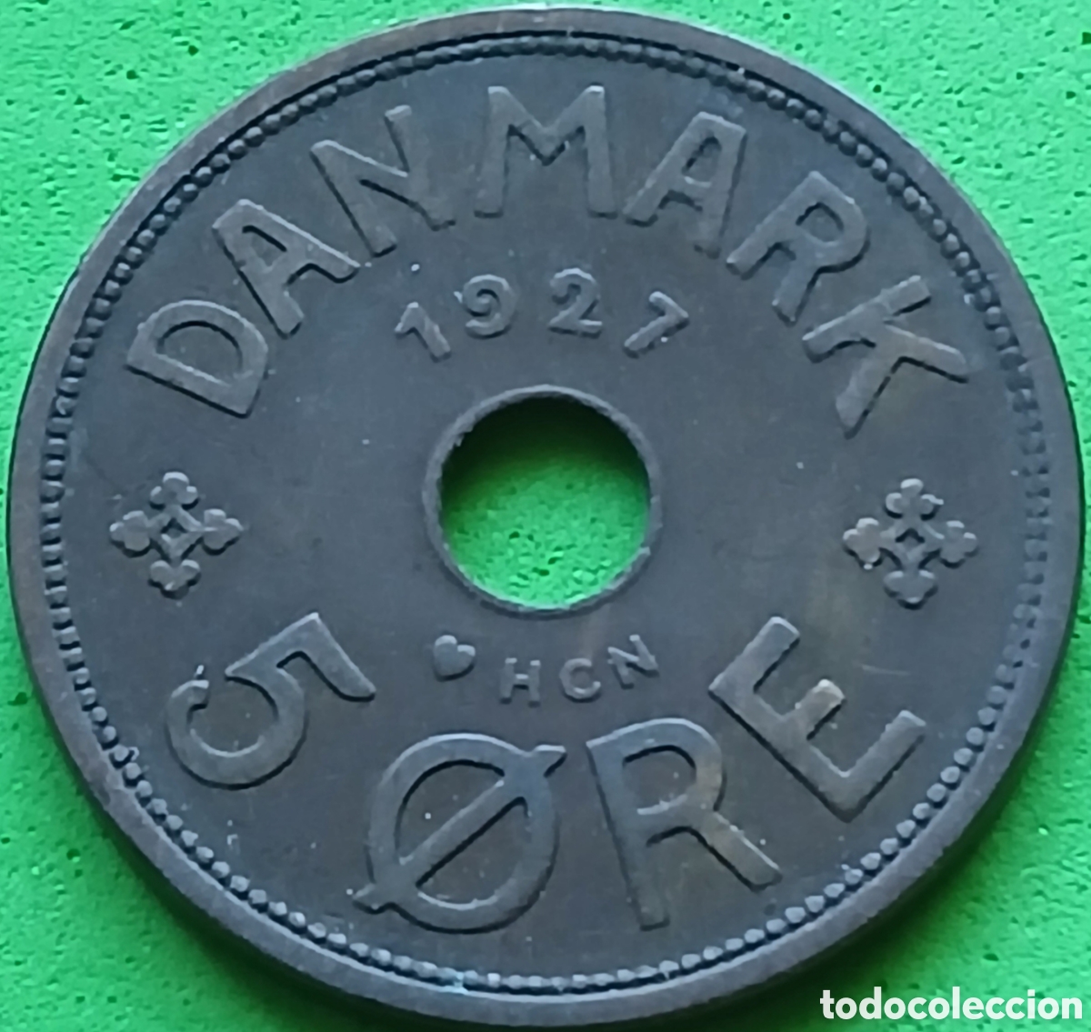 Monedas antiguas de Europa: Dinamarca 5 ore 1927 km#828 HCN