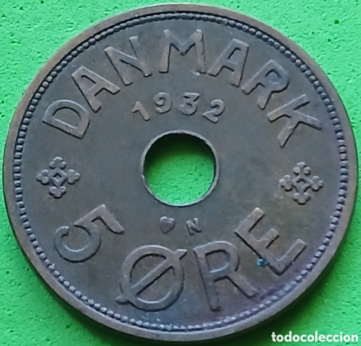 Monedas antiguas de Europa: Dinamarca 5 ore 1932 km#828
