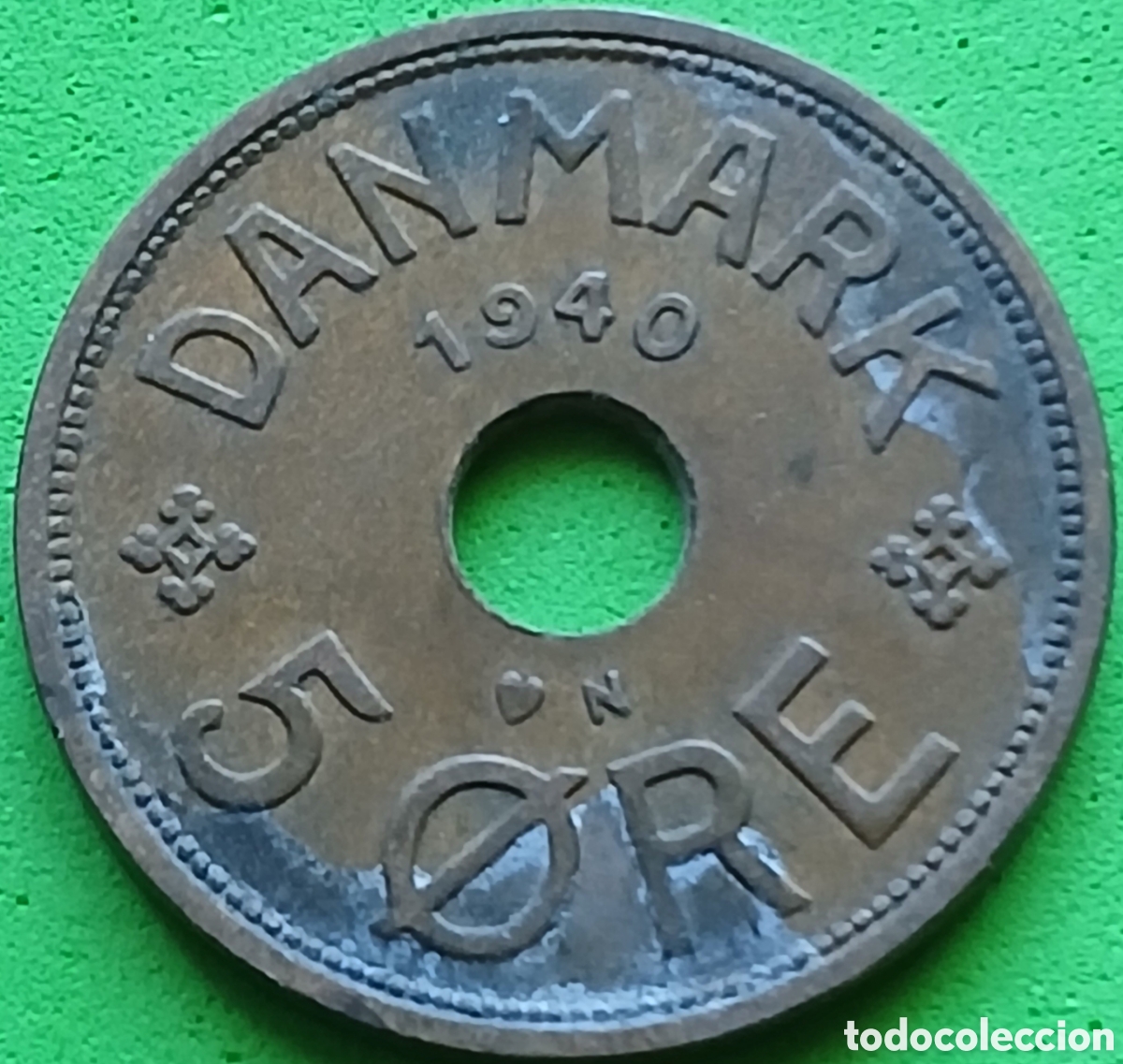 Monedas antiguas de Europa: Dinamarca 5 ore 1940 km#828