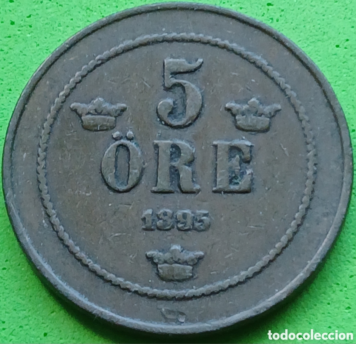 Monedas antiguas de Europa: Suecia 5 ore 1895 km#757