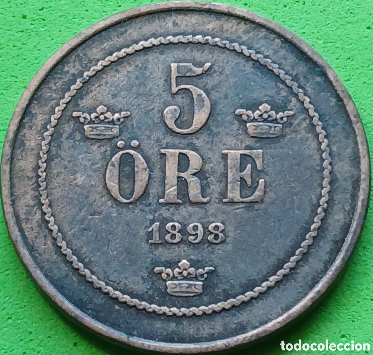 Monedas antiguas de Europa: Suecia 5 ore 1898 km#757