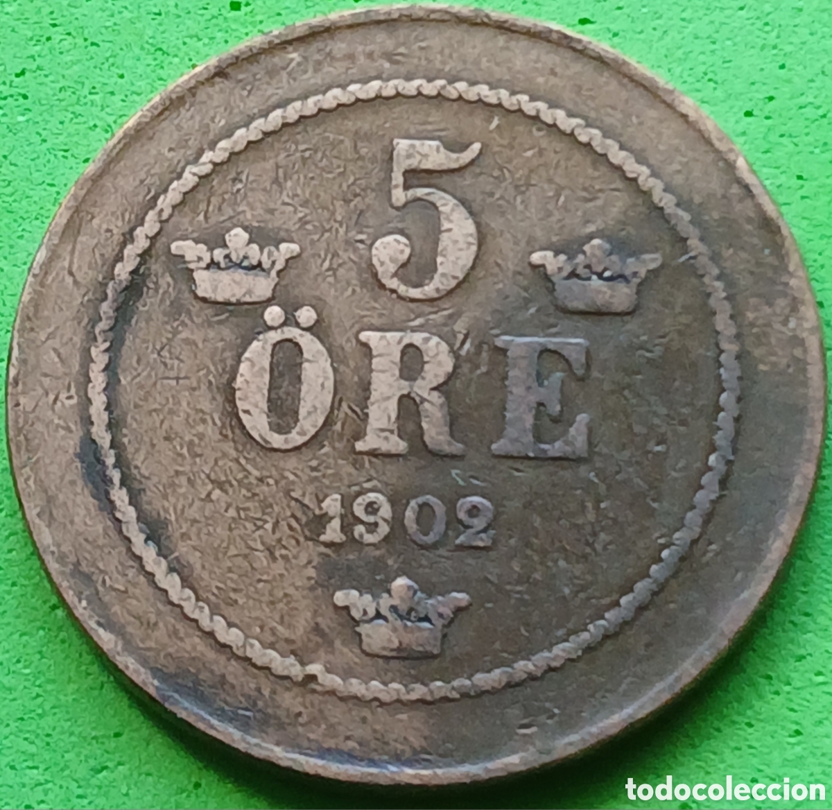 Monedas antiguas de Europa: Suecia 5 ore 1902 km#757