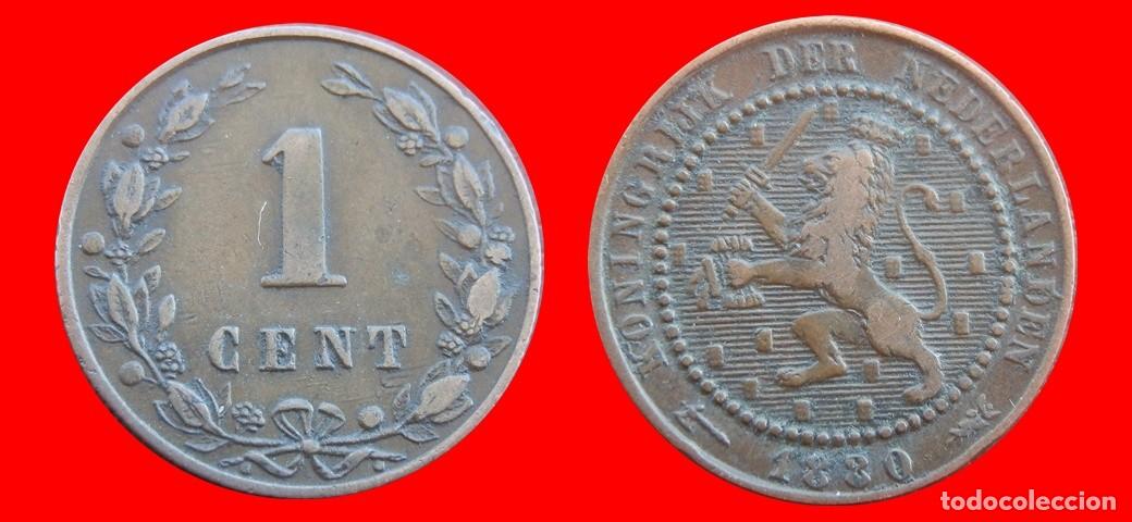 Monedas antiguas de Europa: 1 CENTIMO CENT CENTAVO 1880 HOLANDA PAISES BAJOS-156511